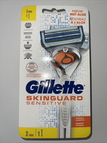 Pack Rasoir Gillette Skinguard Sensitive + 2 Lames - Manche Flexball - Homme