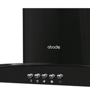 Abode Glass Cooker Hood Black Vented 60cm Curved with 3 Speeds AGCH6031B