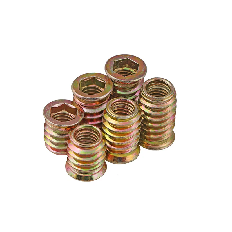 Wood Threaded Inserts Nuts Alloy Galvanised Thread Furniture Fixing Screws - Image 2 of 4