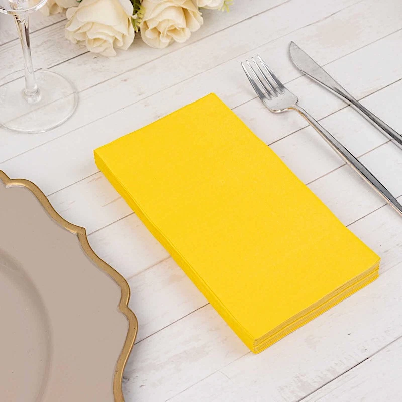 YELLOW 50 Soft 2 Ply Dinner Cocktail Paper NAPKINS Party Events Home Decorations - Image 4 of 4