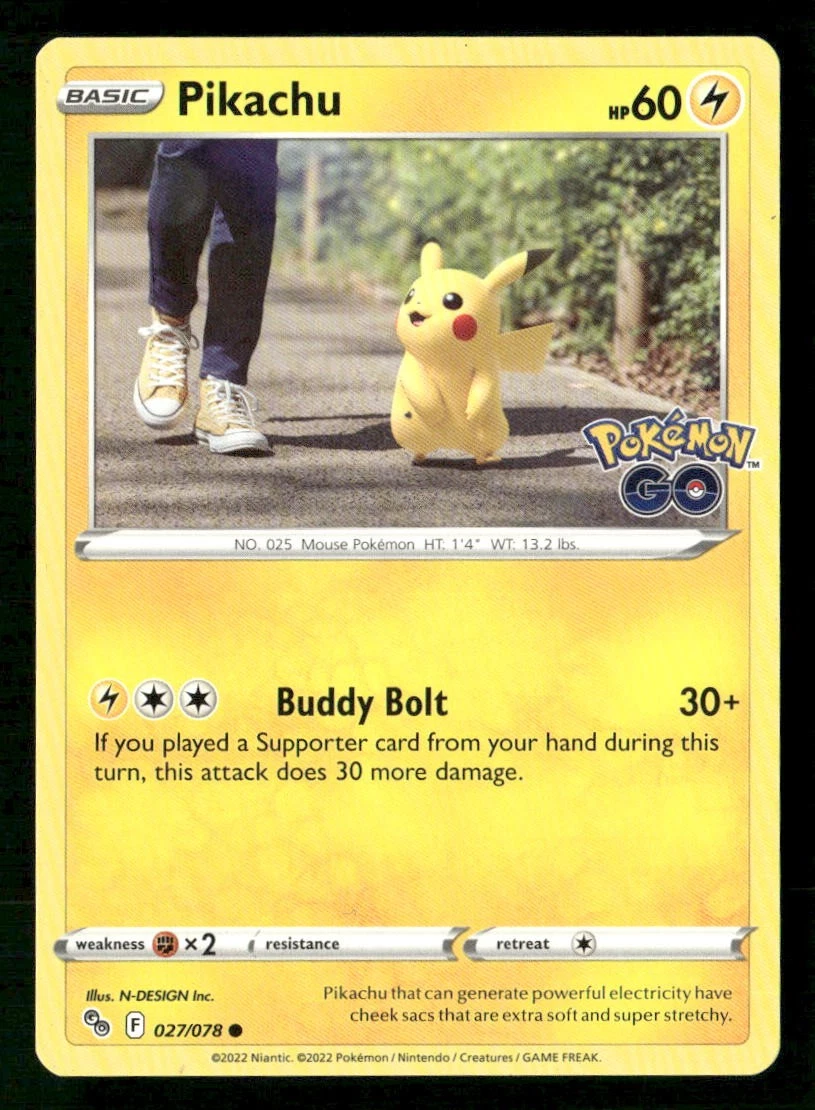 Pikachu 027/078 Pokémon GO for sale | eBay