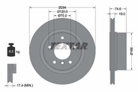 2X Bremsscheibe Hinten Textar 92146103 FÜR Alpina BMW Scheibenbremse
