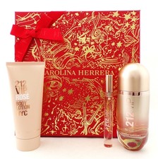 212 VIP ROSE by Carolina Herrera 2.7  0.34 EDP Spray  3.4 Body Lotion. New SET