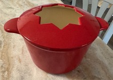 Cuisinart Fondue Cast Iron Pot Red Enamel 1.5 Qt FP-115R POT ONLY,no accessories