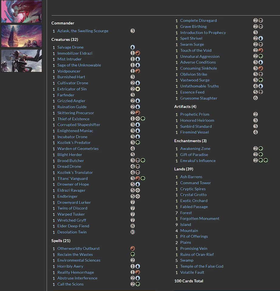 Azlask, the Swelling Scourge MTG EDH Commander Deck, Eldrazi Tribal! - Image 2 of 4