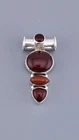 Vintage 925 Sterling Silver Oval Carnelian Pendant
