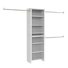 Impressions Standard 60 In. W - 120 In. W White Wood Closet System