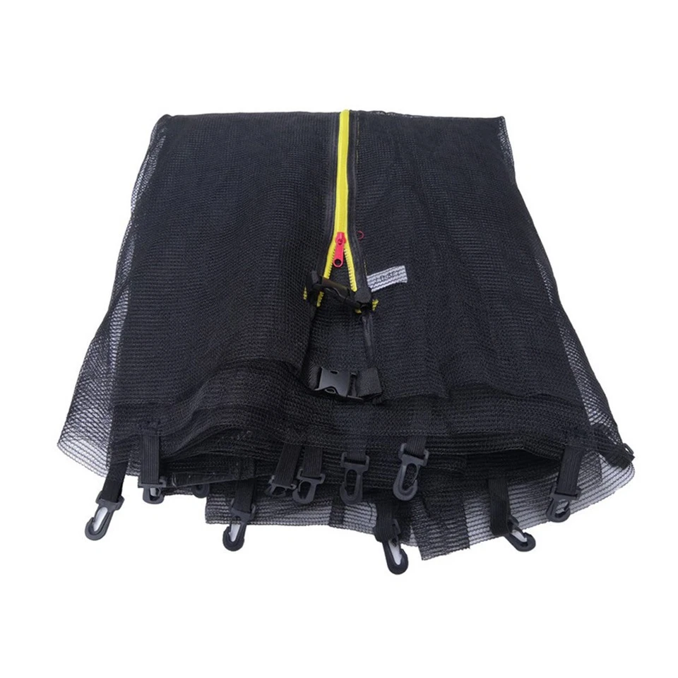 Repuesto de red de seguridad para trampolín redondo 10/12/14/16 pies con cremallera Foto 4 de 4