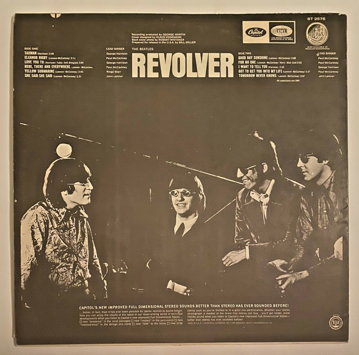 The Beatles Revolver Vinyl Record Album LP Apple&frasl;Capitol