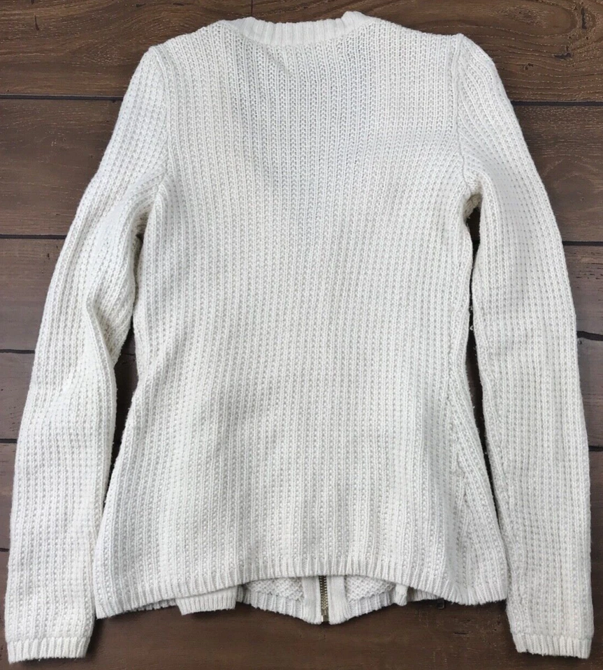 Свитер женский Charlie & Robin шерстяная смесь средний белый на молнии Anthropologie - Изображение 2 из 4
