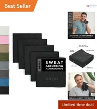 Microfiber Handkerchiefs 10"x10" Antimicrobial Quick-Dry Towel for Sports 5 Pack