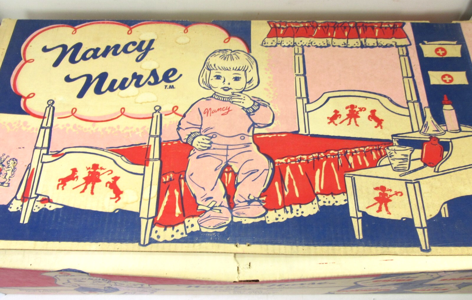 Deluxe Reading Suzy Smart 20" Doll & Nancy Nurse Box 1963 Vintage Toy