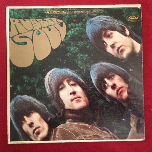 THE BEATLES 1966 STEREO LP "Rubber Soul" CAPITOL ST2442 Rainbow Labels