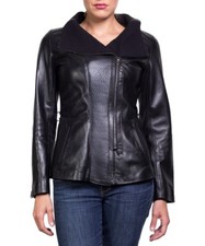 Giorgio & Mario Paris Women’s Jacket Leather Black Sz 12uk