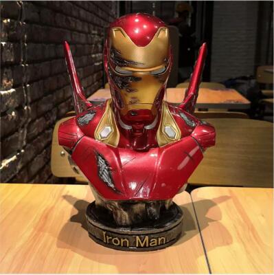 Iron Man MK50 Battle Damage Bust Statue Collector's Marvel Painted Model Stock