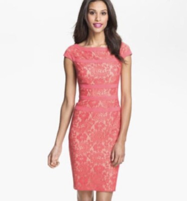 NWT Adrianna Papell Coral Cocktail Dress | eBay