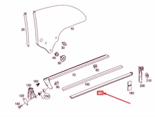 New Mercedes-Benz CLK C209 Molding Trim for Side Window Rear Left A2096700122