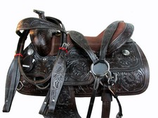 WESTERN SADDLE HORSE PLEASURE BARREL RACING TRAIL LEATHER USED TACK 15 16 17 18