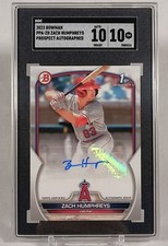 Zach Humphreys 2023 Bowman Prospect Autographs #PPAZH SGC GM 10 Auto 10