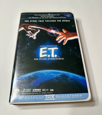 E.T The Extra Terrestrial THX Remastered VHS with Original Plastic Shellcase