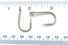 100  6X strength GT 9171 Nickel Plated Open Eye Siwash Fishing Hooks size 1