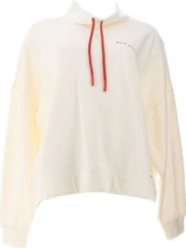 Peace Love World sz XL Alina Pullover Funnel Neck Sweatshirt Ivory QVC 6057