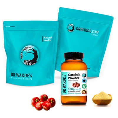 DR WAKDE'S Garcinia Fruchtpulver | Reines, Rohes & Trockenpulver | Ayurvedisches Kräuter...