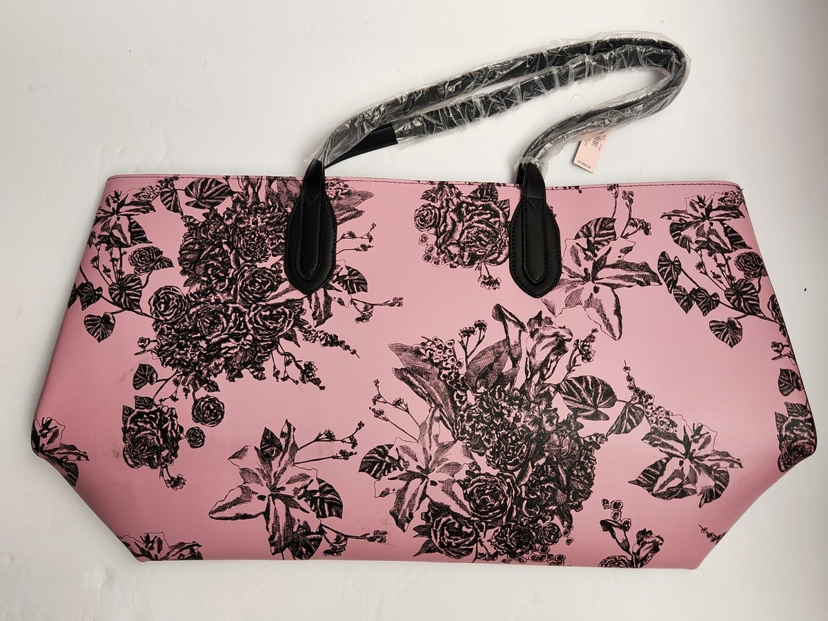 Victoria's Secret Limited Edition Pink with Black Roses Tote