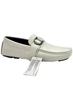 Aston Marc Men's Charter Side Buckle Loafers White