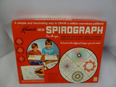 Vintage 1967 Kenner Spirograph 401 Original Box Red Tray  - Missing Wheel 32