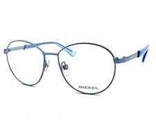 Diesel DL5389 084 Blue Metal Round Optical Eyeglasses Frame 53-15-140 RX DL 5389