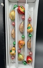 Vtg Christopher Radko Della Robbia 36" Fruit Garland Poland 95-308-0 Christmas