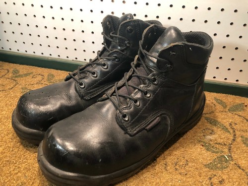 Black Steel Toe Boots US Size 10.5 D 