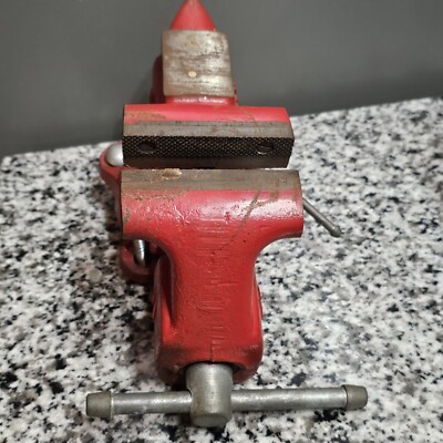 Vintage Red USA Craftsman Bench Anvil Vise #506-51801 w/ 3.5