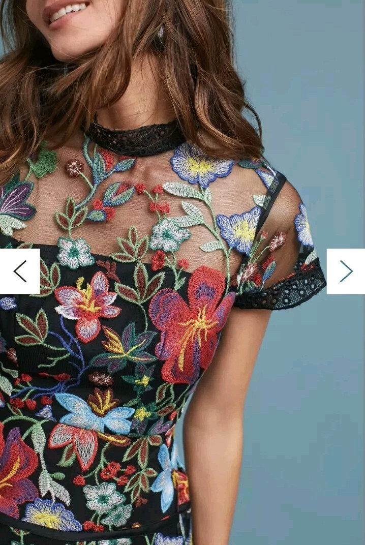 Anthropologie Vone Janine Embroidered Dress floral Tiered US Size 8 orig $349 | eBay Anthropologie Vone Janine Embroidered Dress floral Tiered US Size 8 orig $349 | eBay