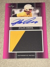 DYLAN CREWS 2019 Leaf Perfect Game AUTOGRAPH PATCH #10/10 LSU TIGERS NATIONALS