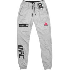 Reebok UFC Men's Jogging Pants Tracksuit Bottoms Leisure Sports Fight Grey XXXL