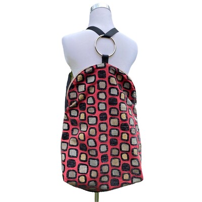 Kindred Spirit Messenger Backpack Red  and Black Reversible Convertible Bag