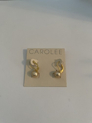 White Pearl Dangle Drop Earrings Sterling Silver Cultured Freshwater Lv177 - Picture 5 of 12