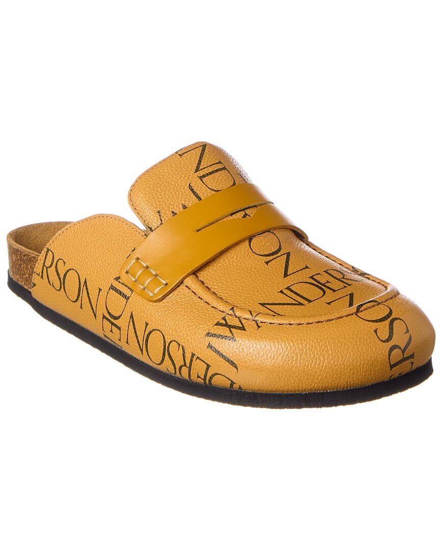 Кожаный мул с логотипом Jw Anderson Женский коричневый 35 54790₽