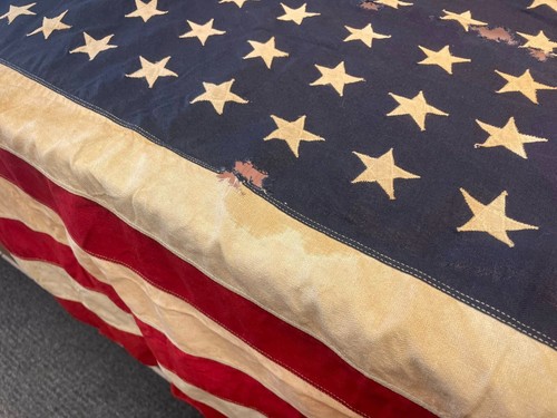 Vintage DEFIANCE 48 genähte STAR AMERIKANISCHE US FLAGGE Original 4x6 - Bild 4 von 5