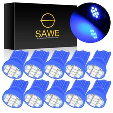 10 x SAWE Blue T10 194 168 2825 LED Instrument Gauge Cluster Dash Light Bulbs