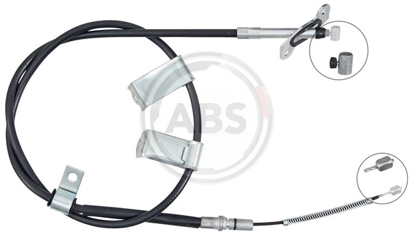 Rear Right Handbrake Cable A.B.S. K14129 for Honda Insight 1.0 IMA 2000-2006