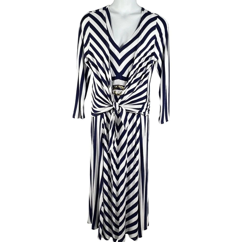 Maxi Vestido Liz Lange Nuevo con Etiquetas Para Mujer Hebilla L Encubrimiento XL Elastizado Crucero Día a Noche Foto 4 de 4