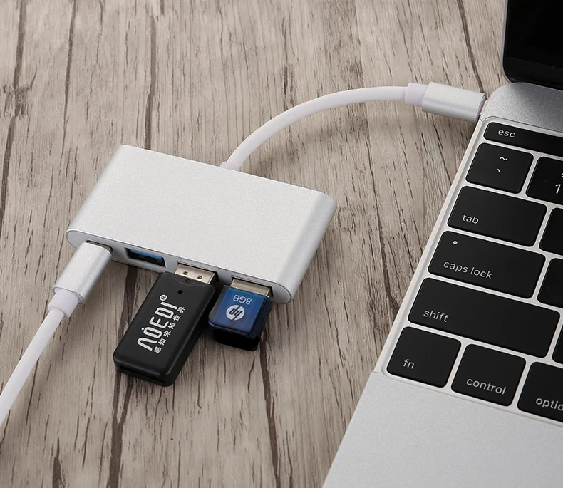 USB3.1 Type C to USB 3.0 2.0 HUB Adapter Charging Cable Port for PC Macbook - Image 2 of 4