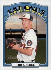 Erick Fedde 2021 Topps Heritage High Number Base #692 Washington Nationals