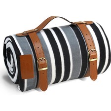Portable Picnic Blankets, 3 Layer Soft Fleece waterproof for Beach,Camping