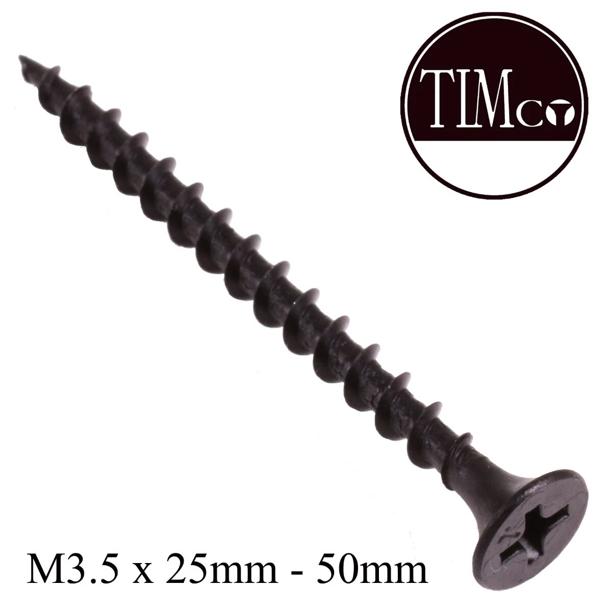 Choose Quantity Size COARSE THREAD DRYWALL SCREWS Black Secure Timber Wood MDF