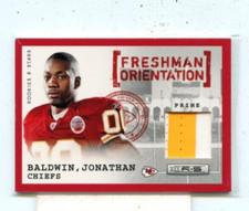 JONATHAN BALDWIN 2011 PANINI ROOKIES STARS FRESHMAN ORIENTATION PRIME PATCh /50