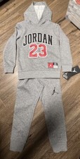 Jordan Jersey Boys 2-Peice Hoodie and Jogger Pants Set Grey Size 4 / 6